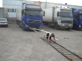 traction of 16 ton truck performed by lovtsova